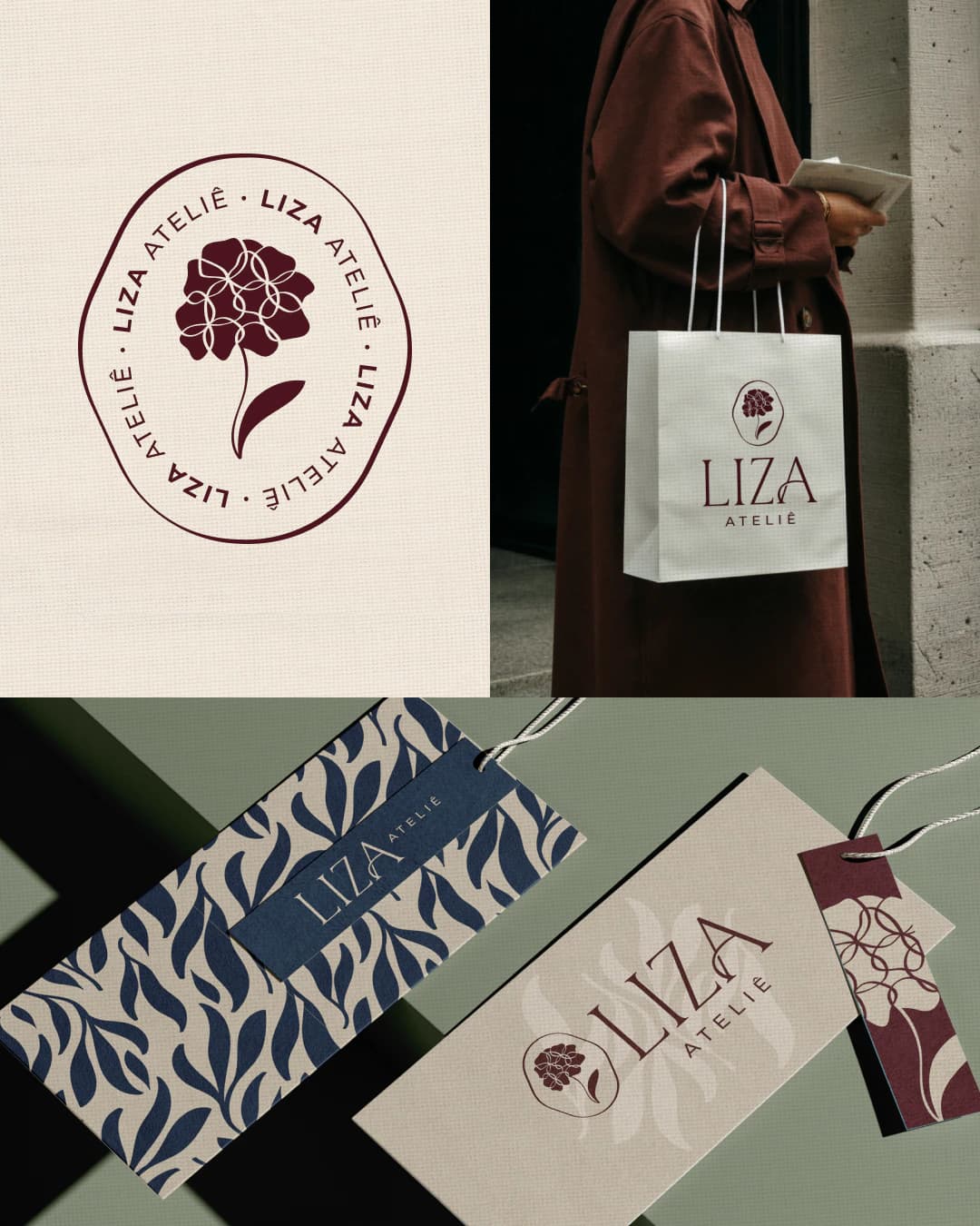 Identidade visual da marca Liza Ateliê